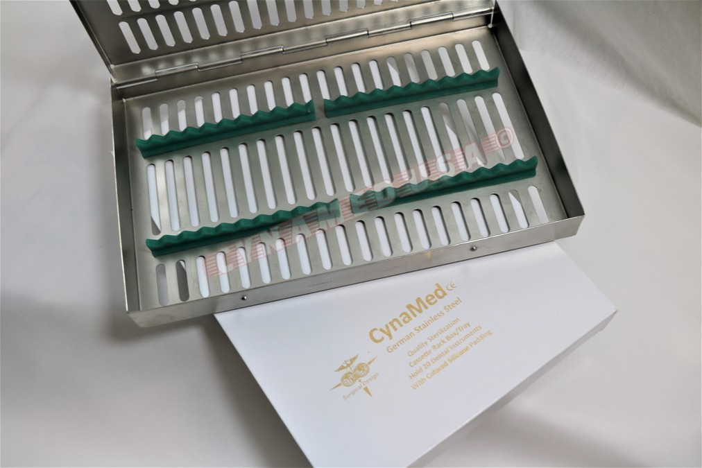 GERMAN PREMIUM STERILIZATION CASSETTE 11″ x 7″ Surgical Instruments FOR 20 INST