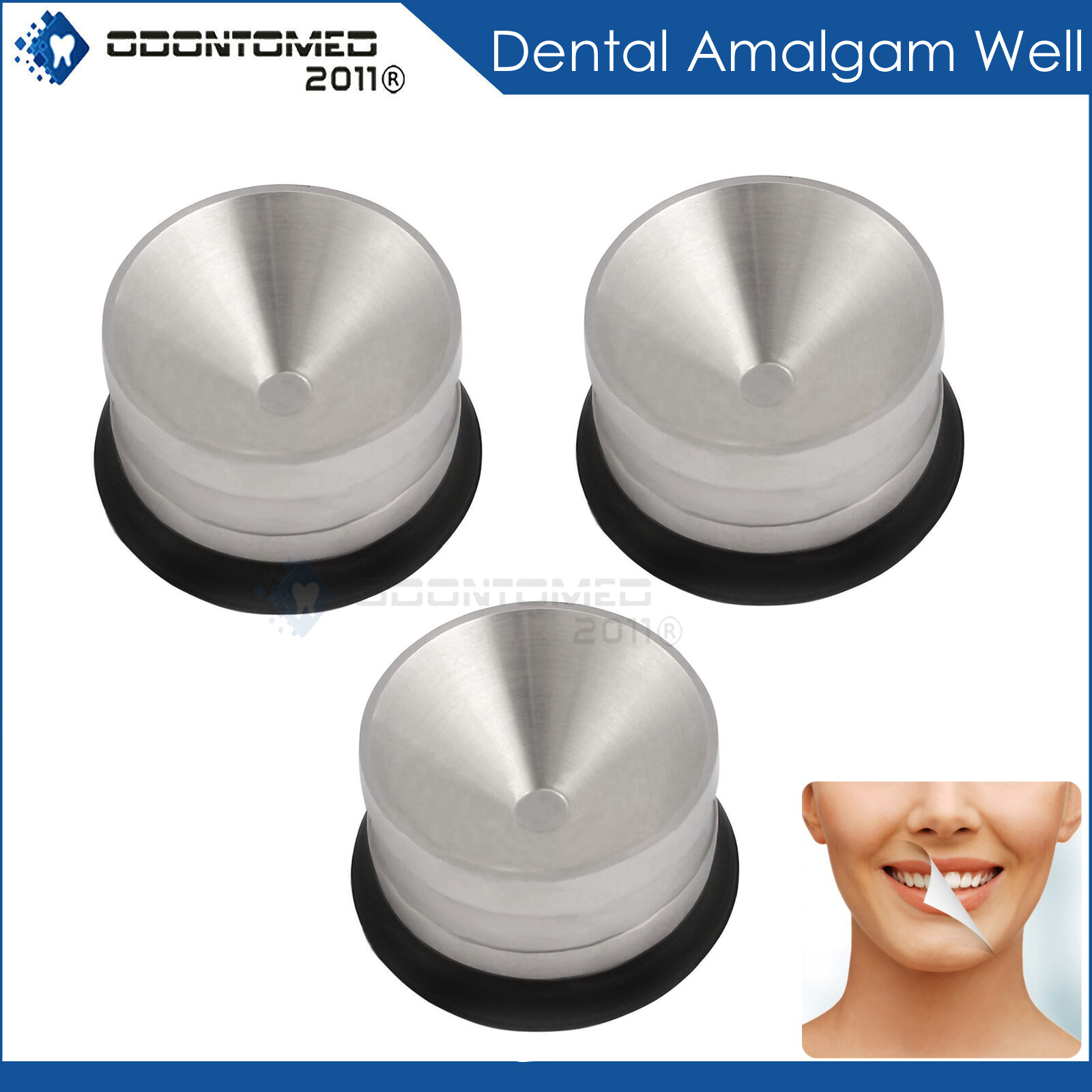 3 Pcs New Dental Amalgam Well Non-Slip Surgical Instruments