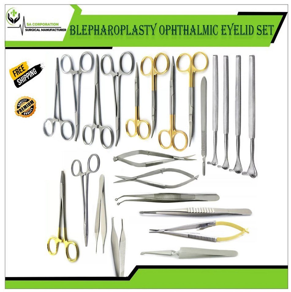 Micro Eye Surgery Blepharoplasty Instruments Kit Ophthalmic Eyelid Surgical Set