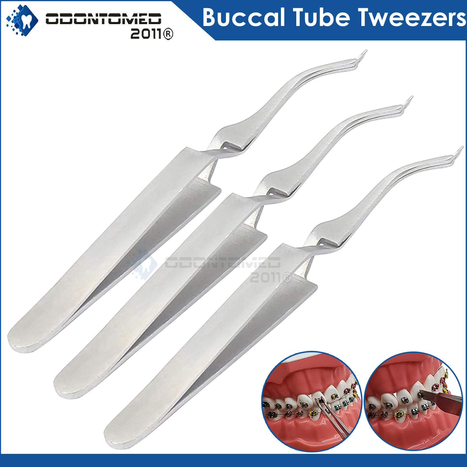 6 Dental Orthodontic Buccal Tube Tweezers Surgical Dental Instruments