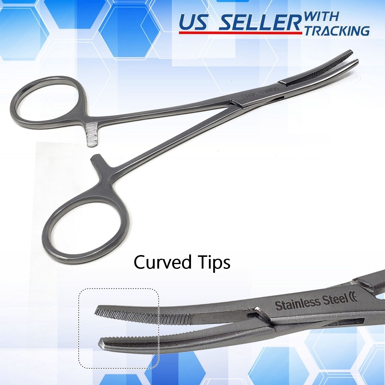 Half Serrated Kelly Locking Hemostat Forceps 5.5″ For Surgical & Dental Use