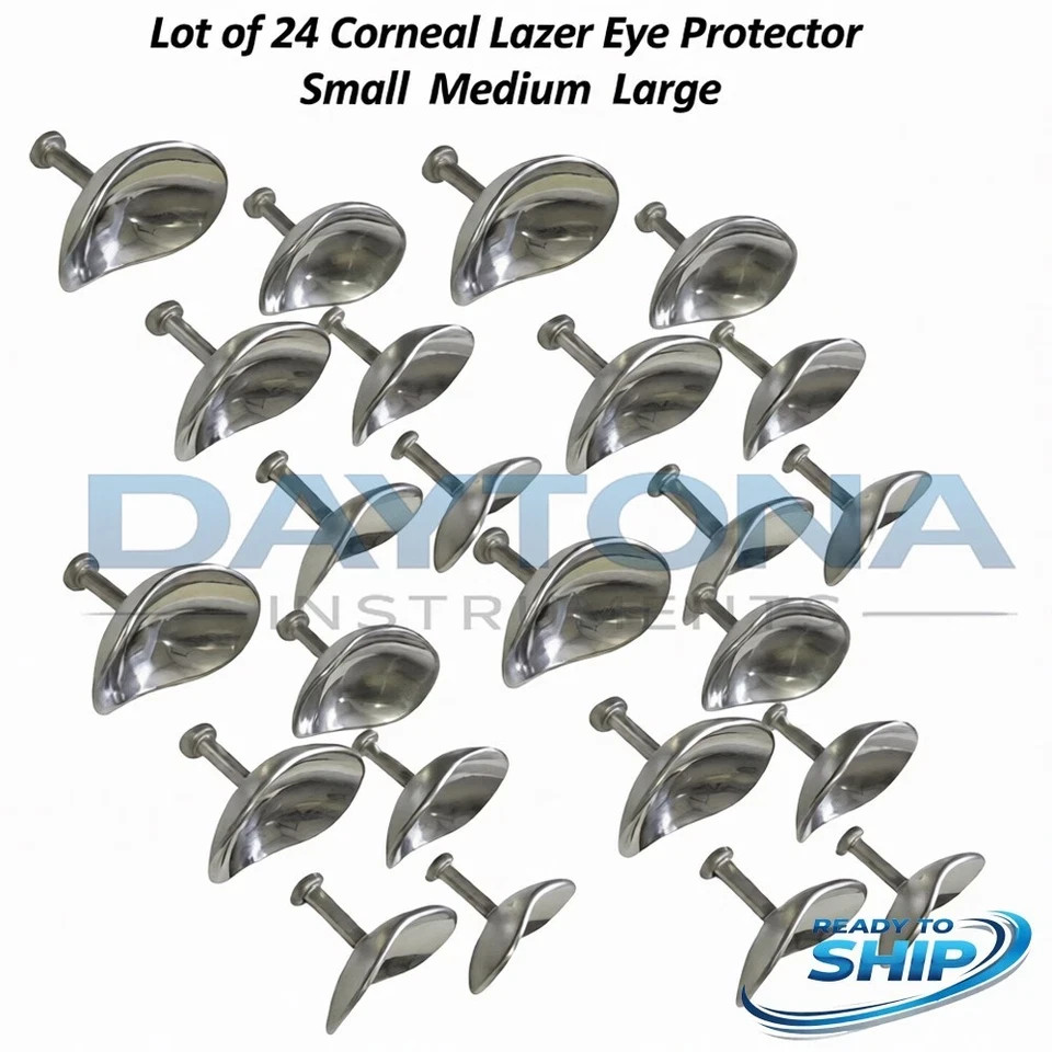 24 Corneal Laser Eye Shield Protector Ocular Ophthalmic Eye Protector S,M ,L