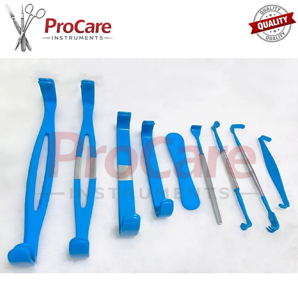 Surgical insulated Retractor set of 9 pcs surgical instruments