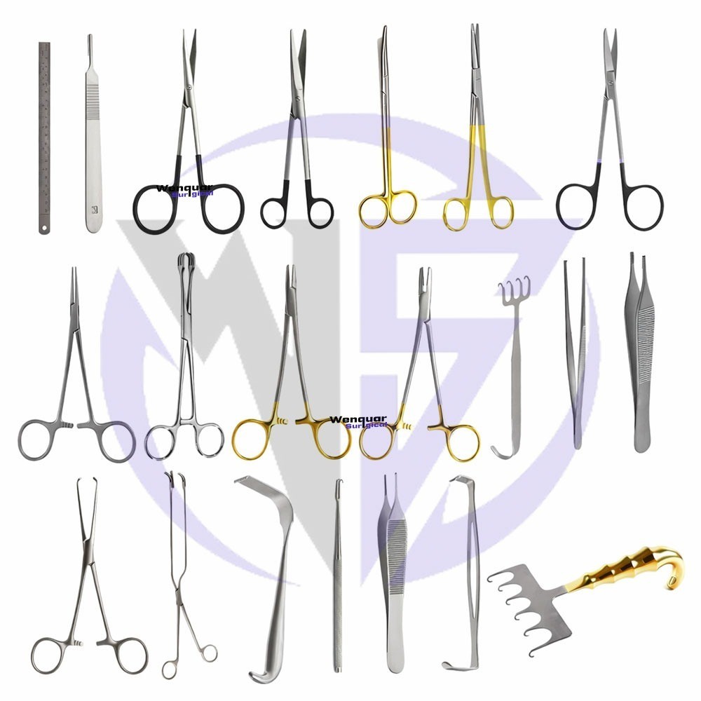 DS-252Set Of 23 Pcs Abdominoplasty Tummy Tuck Surgery Set Plastic Surgery Inst
