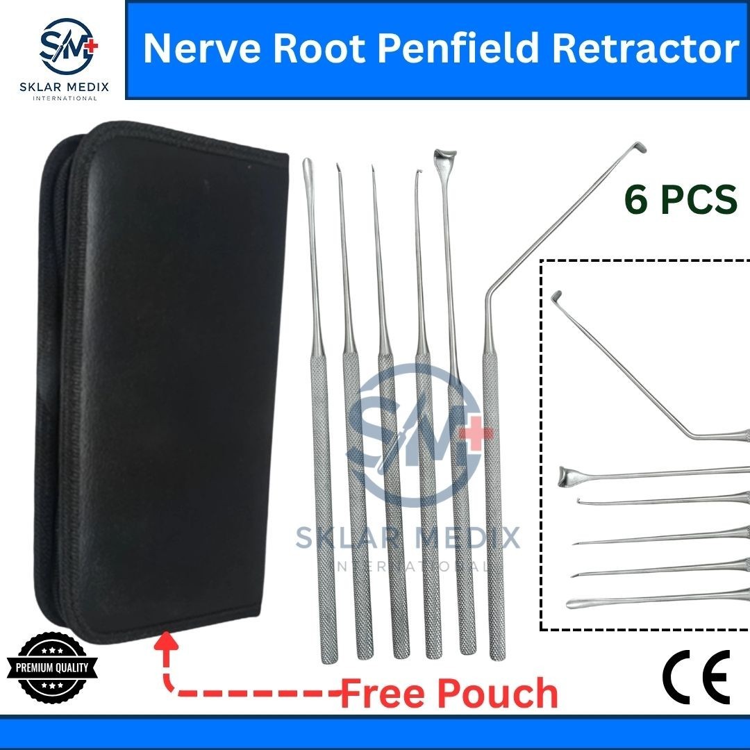 Nerve Root Penfield Dissector Retractor Orthopedic Instrument Set Of 6 Pcs Neuro