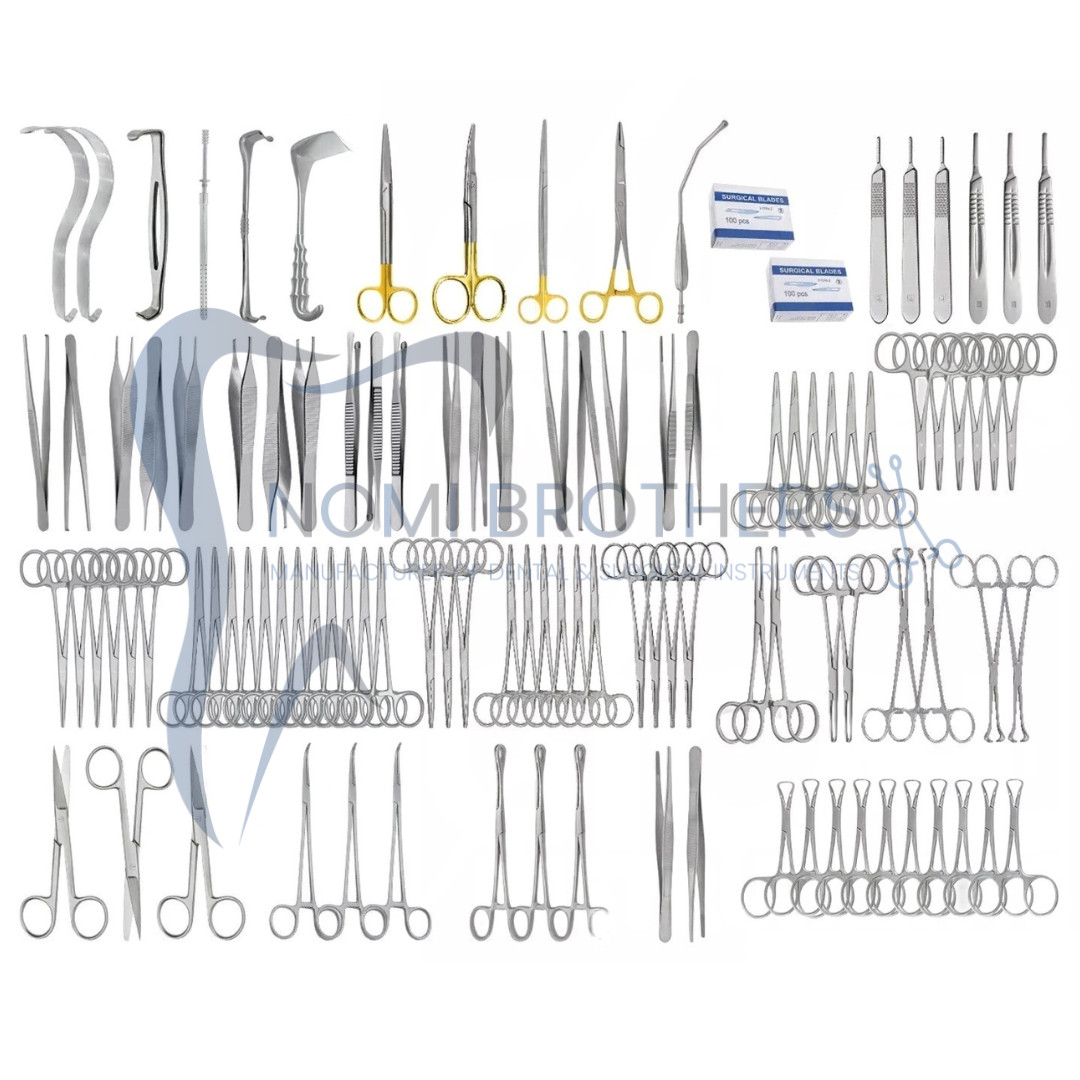 104 Pcs Basic Laparotomy Set – German Grade Stainless Steel Surgical Instruments