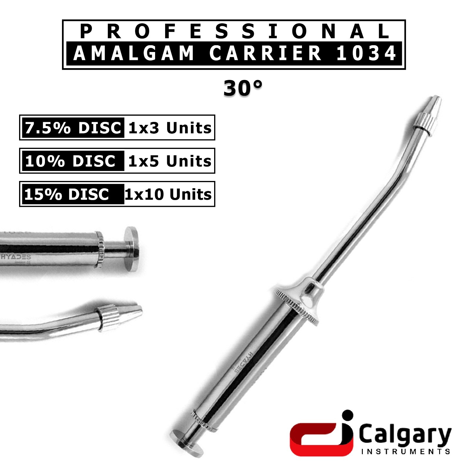 Amalgam Carrier Gun 30º 1034 Restorative Filling Syringes Instruments CE