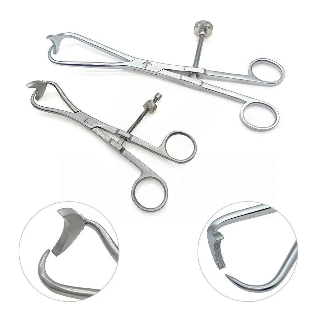 2 Pcs Set TPLO Reduction Retractor Bone Plate Forceps Surgical Instruments