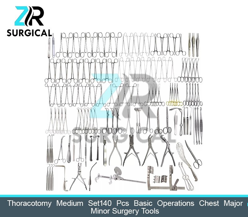 Thoracotomy Medium Set Basic Operation Chest Major Minor Surgery Tool 140 Pieces