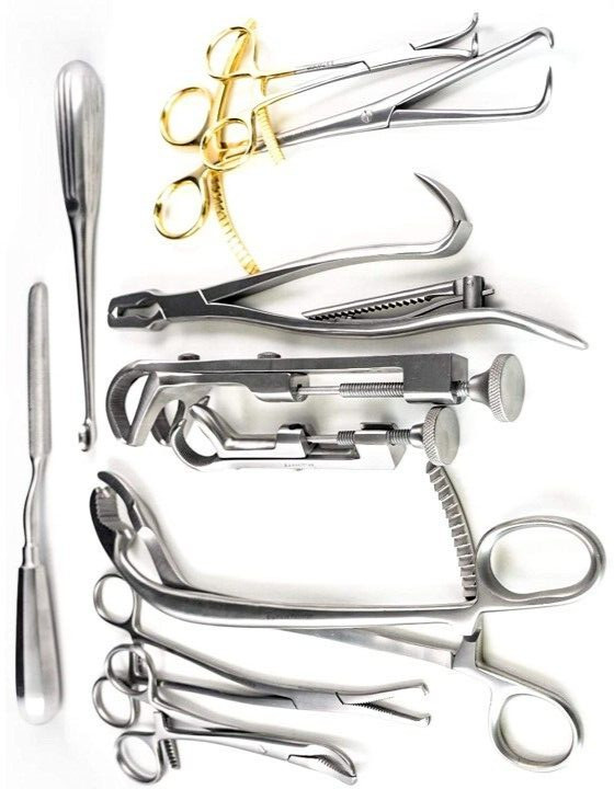 10 Pcs Assorted Orthopedic Surgical Instruments Custom Made Set – German Grade