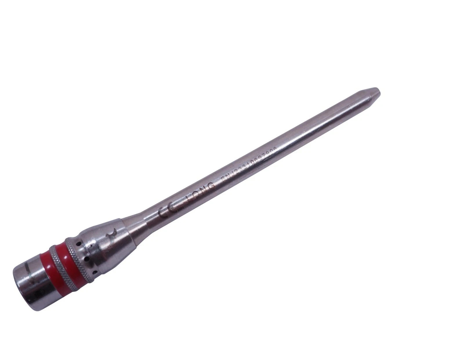 LONG Attachment, Straight, 11cm, Double Red Stripes