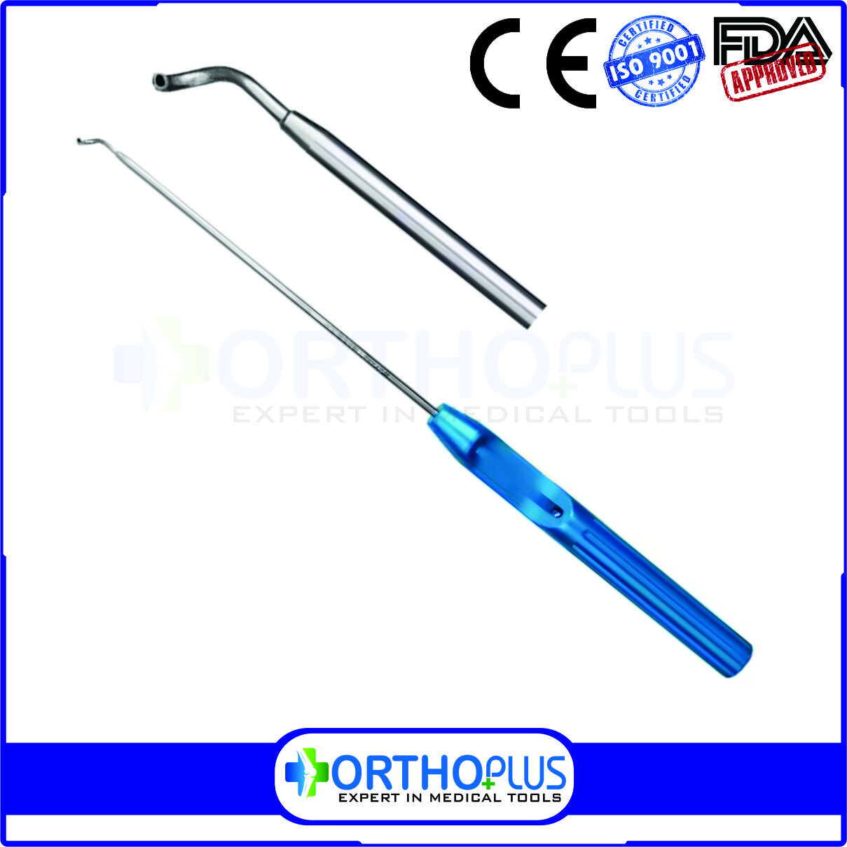 Shoulder arthroscopy instruments Suture Lasso 45 degree Left suture passer