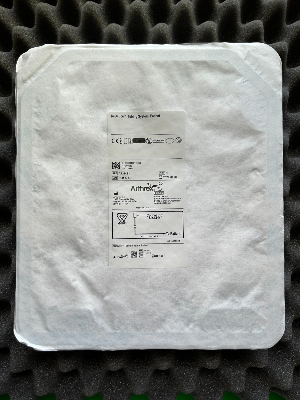 ArthreX AR-6421 ReDeuce Patient Tubing w/Connector, 8′ Long IN DATE