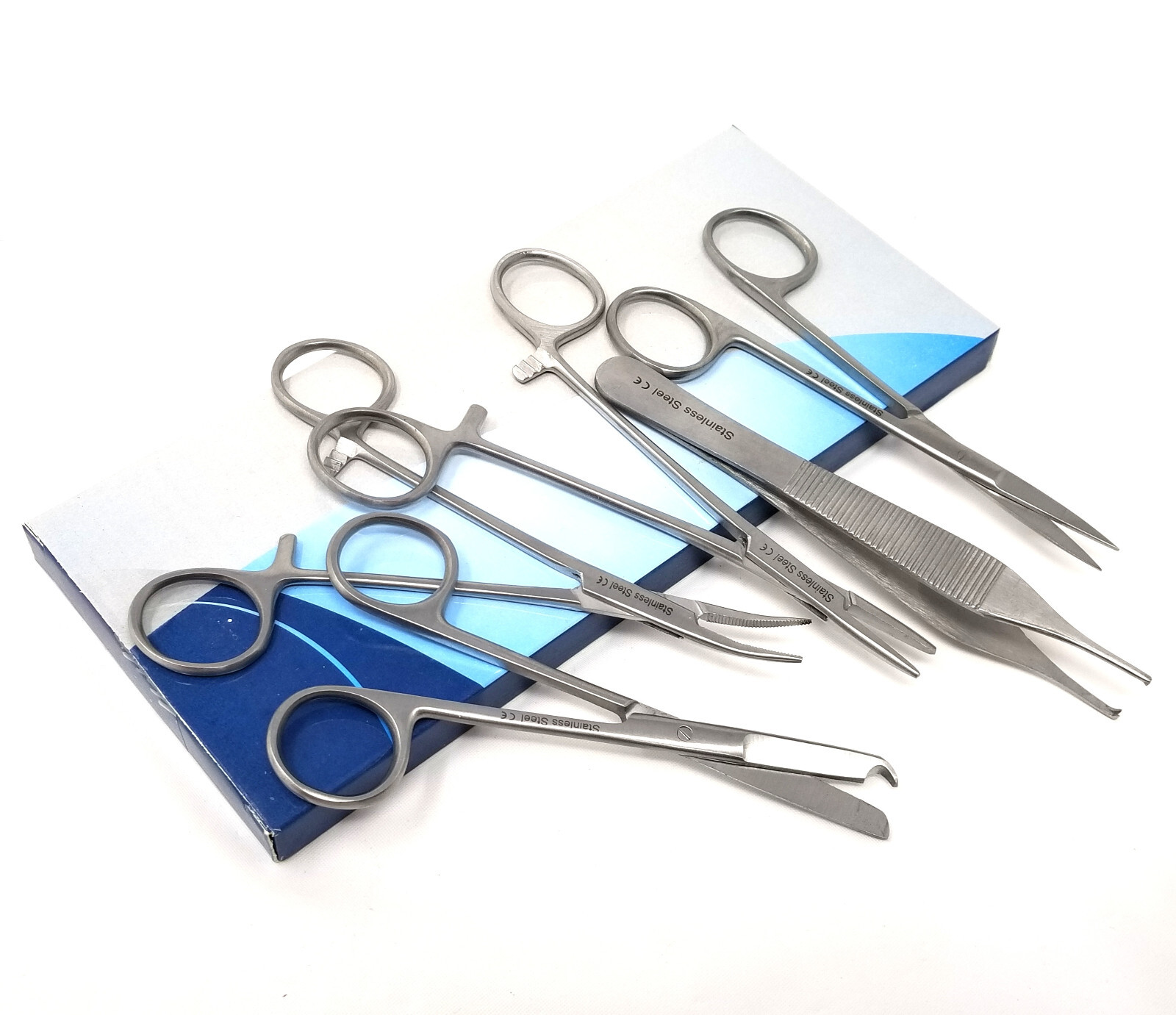 5 Pc Suture Removal Kit Needle Holder Thumb Forceps Scissors Surgical Instrument