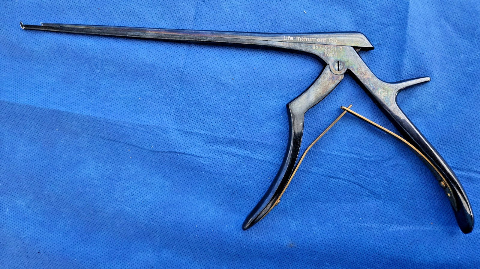 Life Instrument Co 1mm Cervical Spine Kerrison Rongeur, 837-8001-0, 40 degree Up