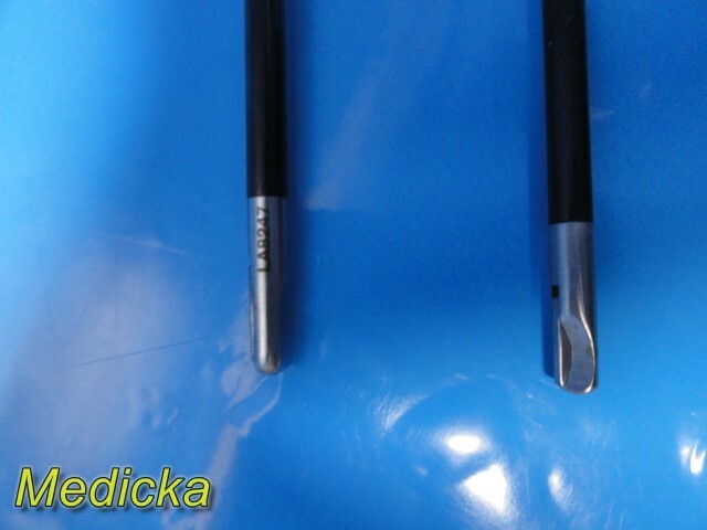 2X V. Mueller LA8247 Biopsy Punch, Serrated 5mm x 35cm W/ Hook Scissors ~ 25706