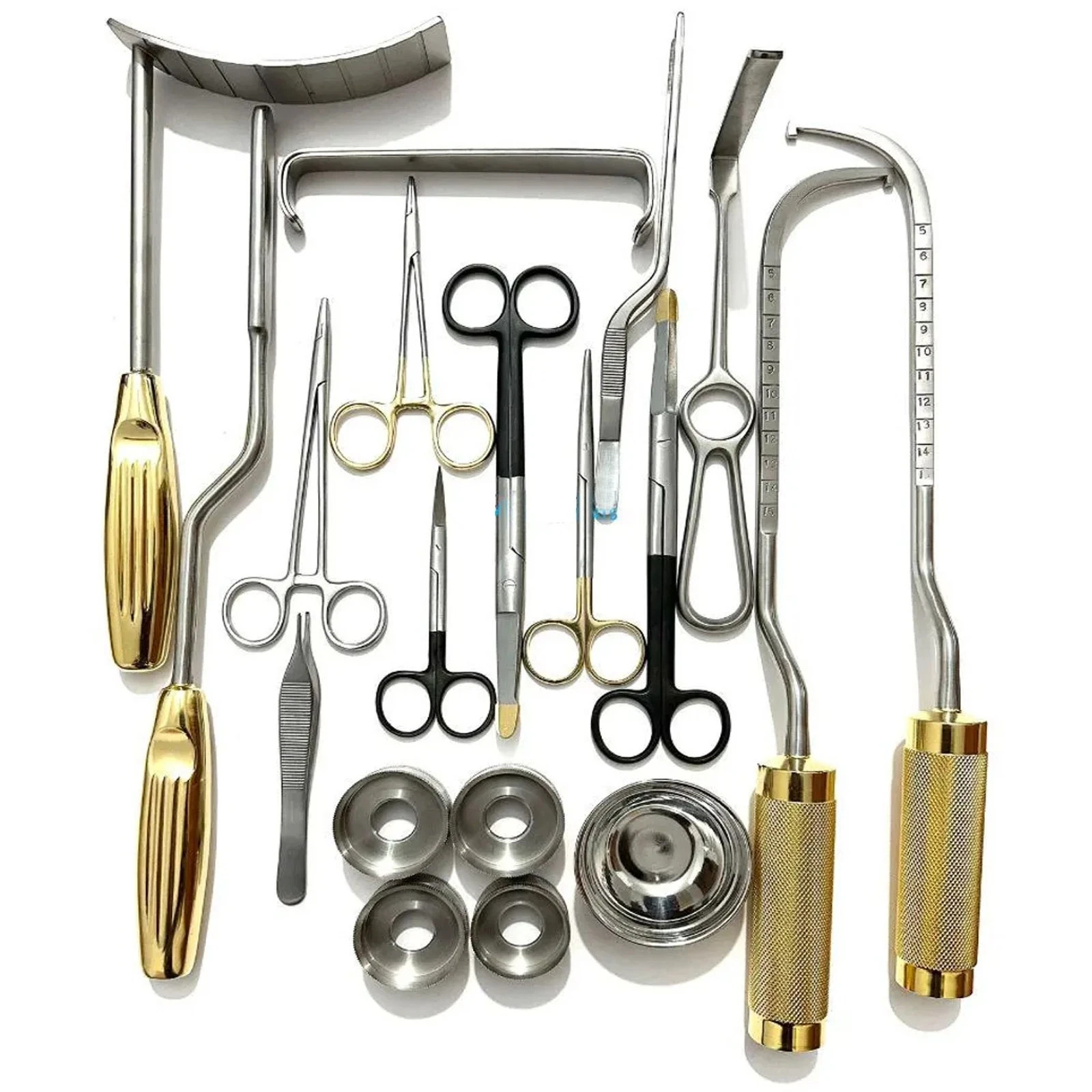 Breast Reduction Instruments Set 21 Pcs Gold Surgical Instrument Breast Surgery
