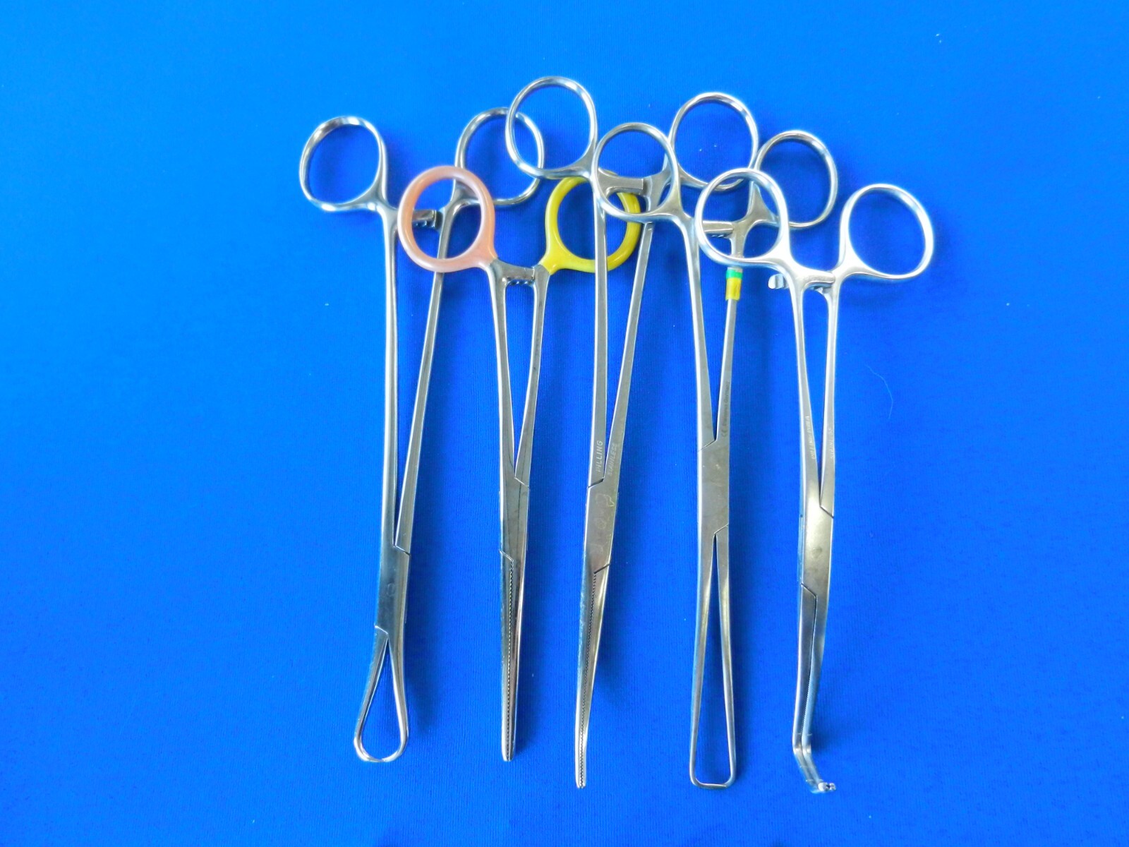 E668 Jarit Pilling Codman Lot of 10 Forceps 16-19.5cm Overall Length