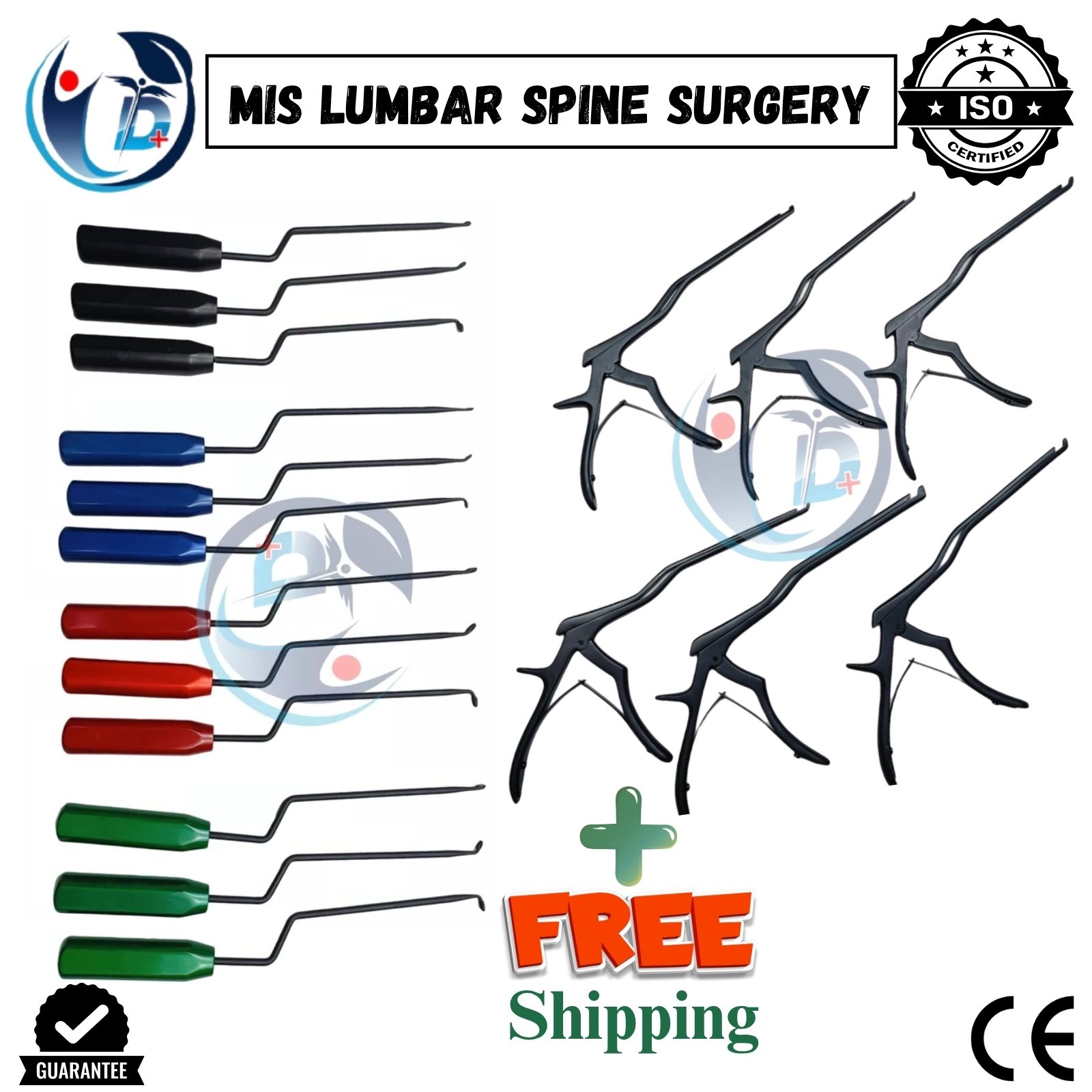 Mis lumbar spine surgery curettes & Kerrison Rongeur 18 Pcs Set Premium Quality