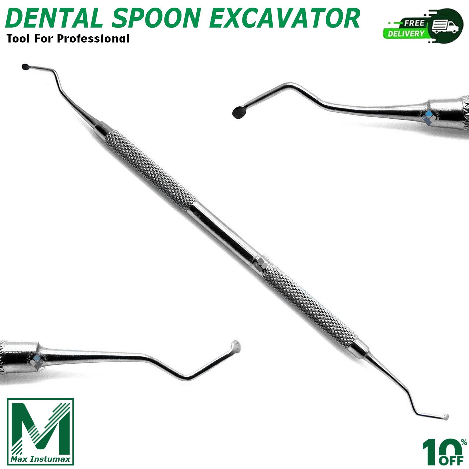 7PCS Surgical Lucas Curettes Hemingway Soft Tissue Bone Perio Curette Excavators