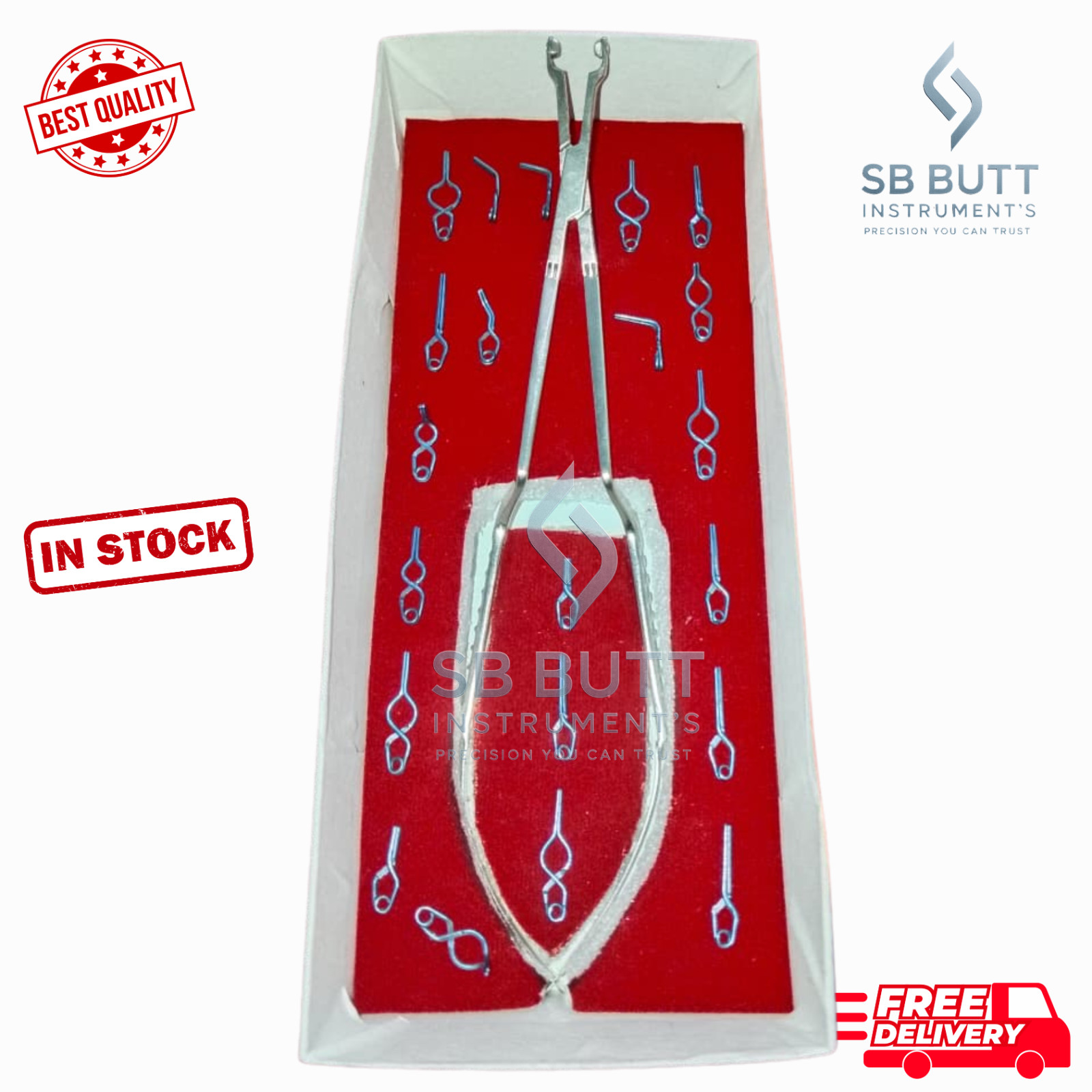 21 Aneurysm Clips & 1 Applier for Neurosurgery SURGICAL INSTRUMENTS