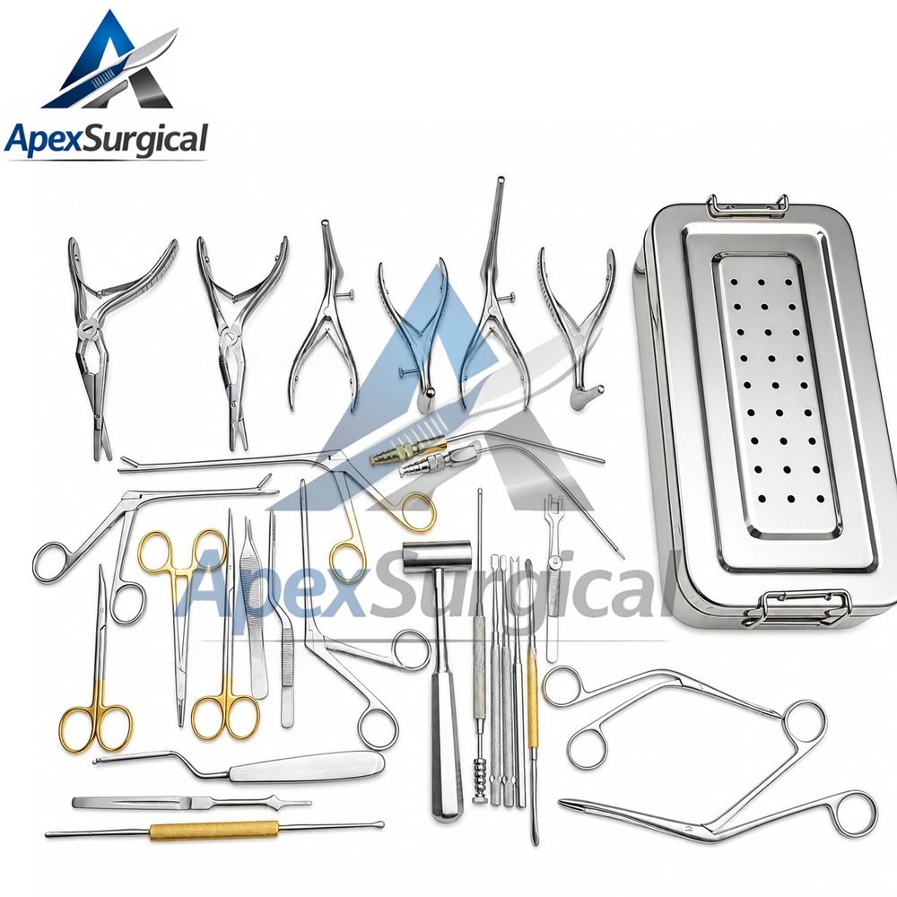 Septoplasty Instruments Set 28 Pcs Nasal Surgery German Steel Tool Kit