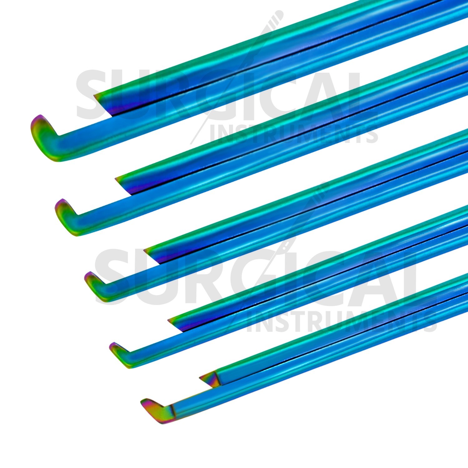 5 Pcs KERRISON Rongeurs 7″ 1, 2, 3, 4, 5mm Up 45 Degree Rainbow German Grade