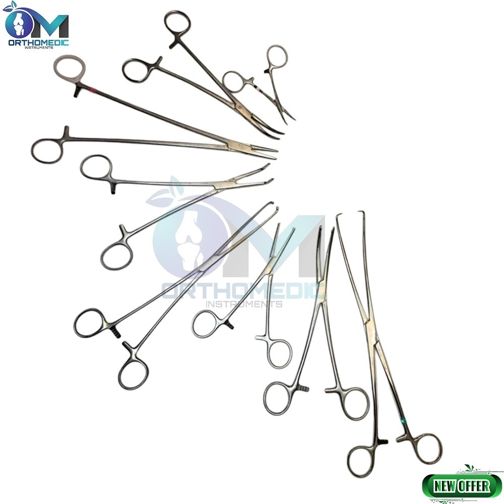 Set of 8 Miltex Artery Clamps General Surgery