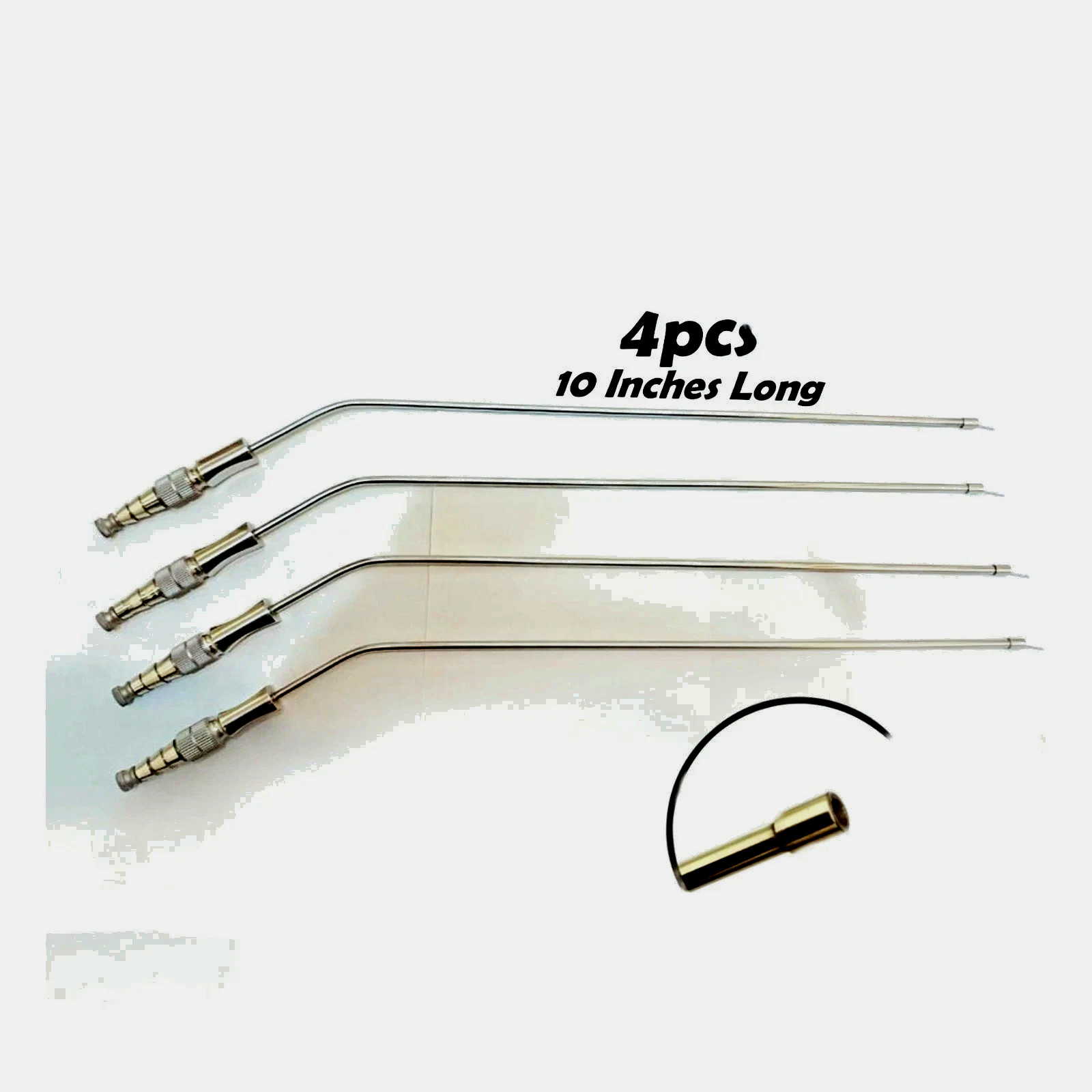 FRAZIERS SUCTION TUBE 10FR ATRAUMATIC TIP INSTRUMENTS 10INCH LONG 4PCS SET