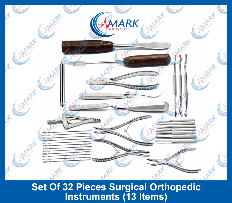 Set Of 32 Pieces Surgical Orthopedic Instruments (13 Items)