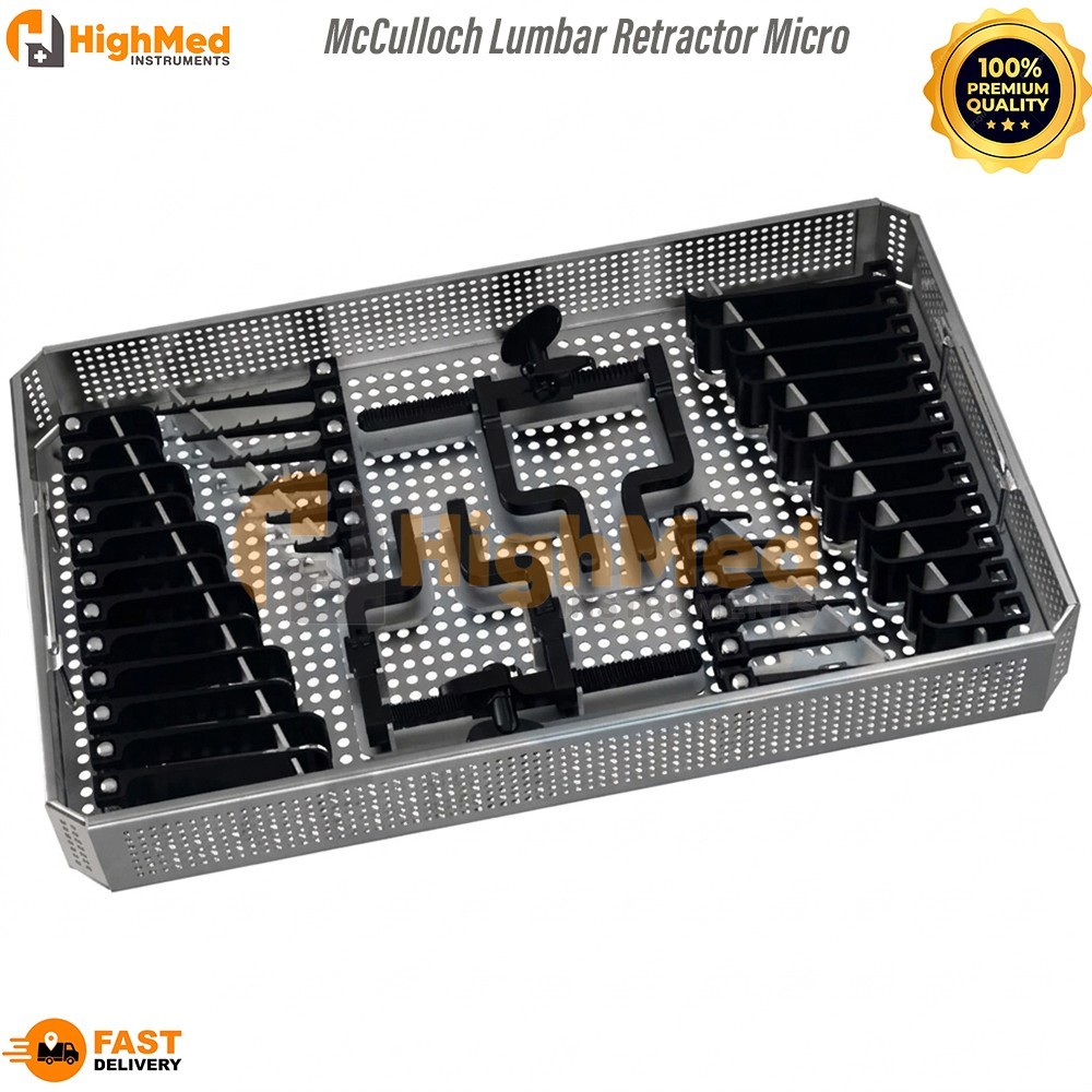 McCulloch Lumbar Retractor Micro Discectomy Orthopedic Spine Tools Set of 38 Pcs