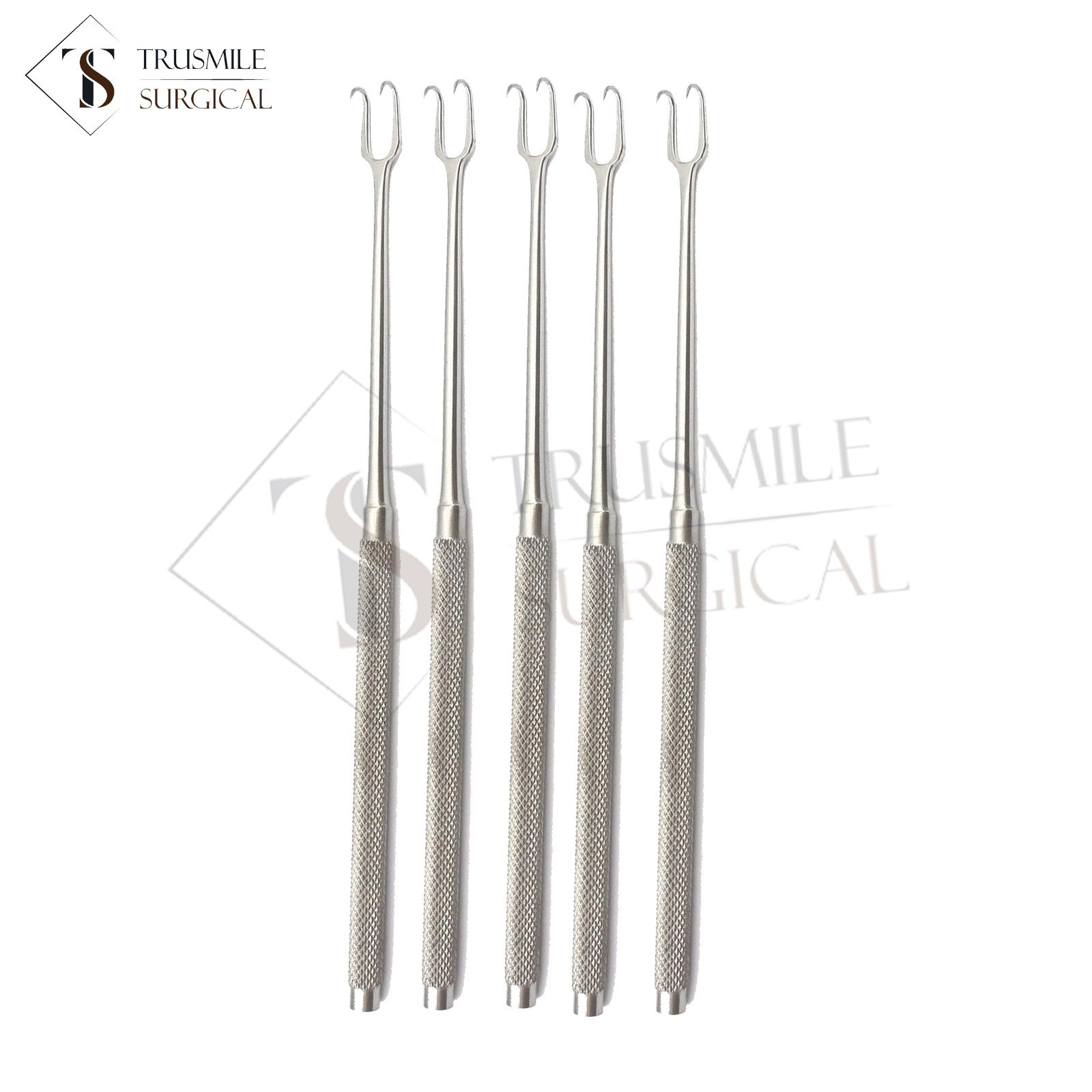 Set Of 5 Double 2 Prong Joseph Skin Hook 6.25″ 5mm Dermal Surgical Instruments
