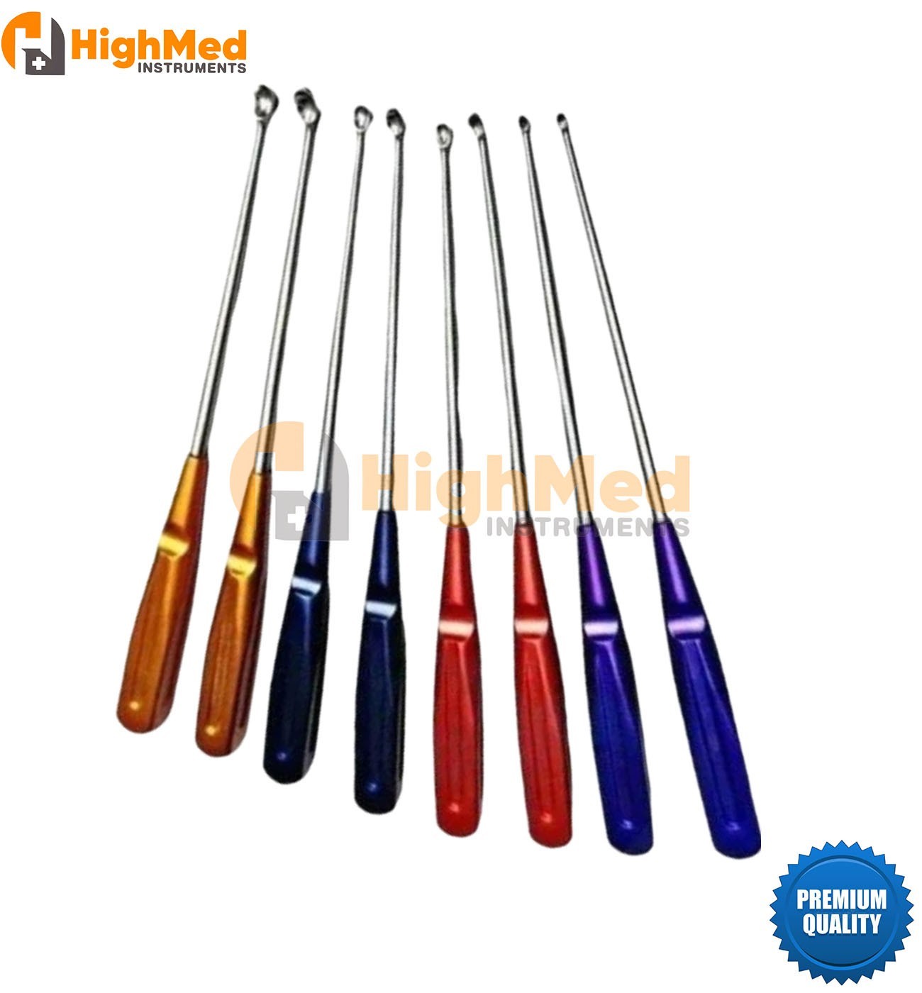 Bone Cervical Curettes Spine Orthopedics Spine Instruments 8 Pieces (1)