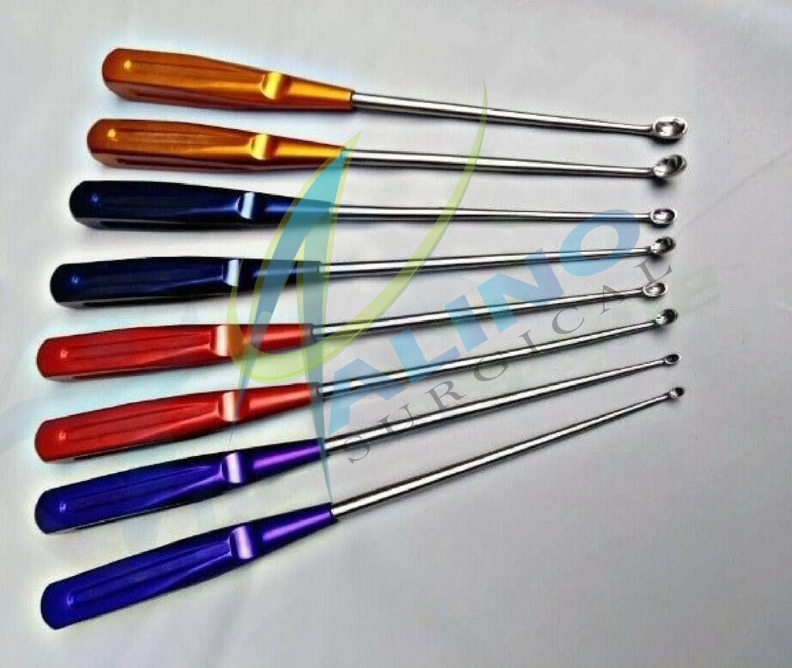 Standard Bone Cervical Curettes Orthopedics Spine Instruments 8 Pieces