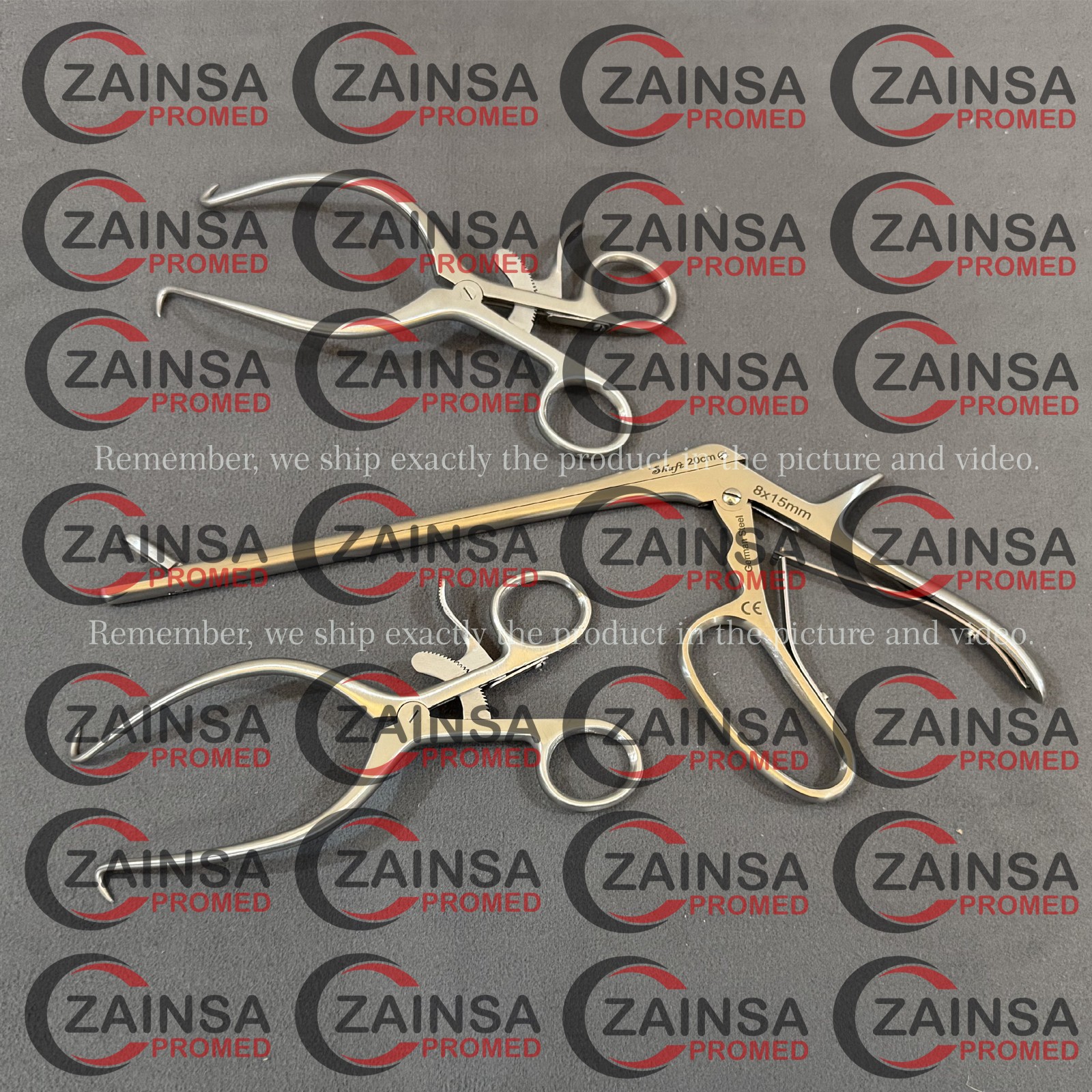 Ferris-Smith Rongeur, Gelpi Retractor 3 PCs Set German Steel Spine Surgery Set