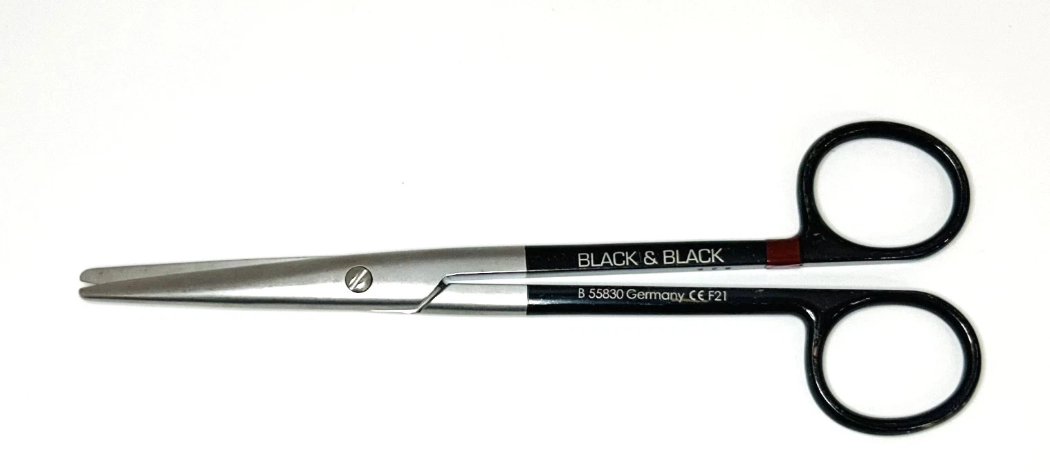 Black & Black Mayo b 55830 Serrated Supercut Scissors, 6- 3/4”, 17cm, Straight