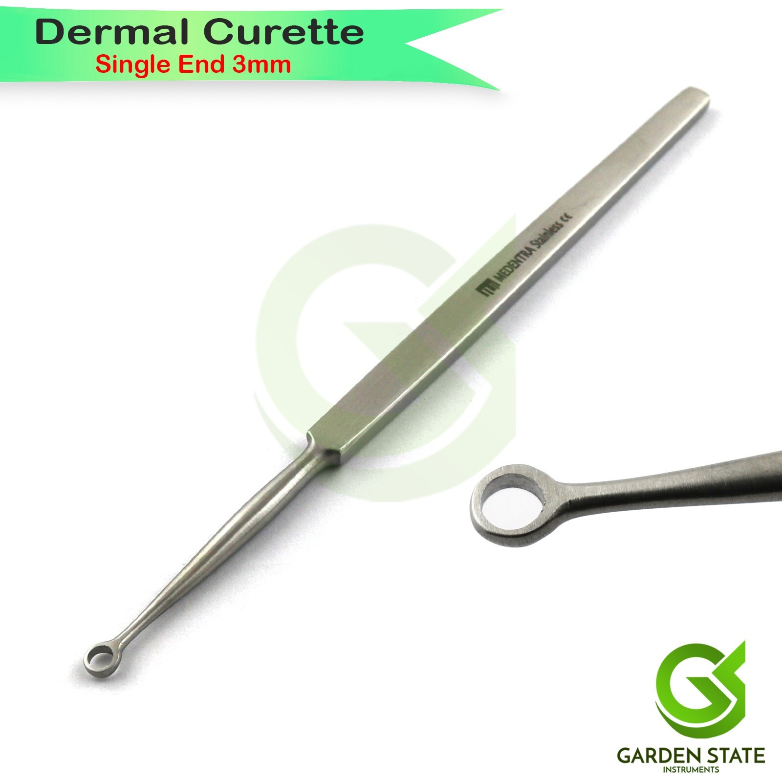 Fox Dermal Verruca Curette 2Pcs Dermatology ENT Cleaning Planter Warts Removal