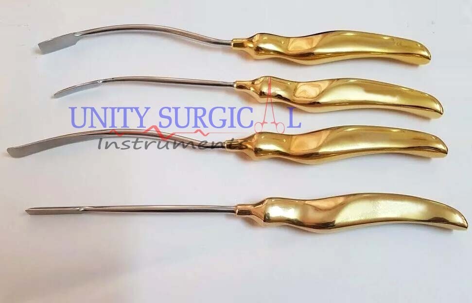 Face Lift Browlift Dissectors & Elevator Set of 4 pcs Plastic Surgery Instrument