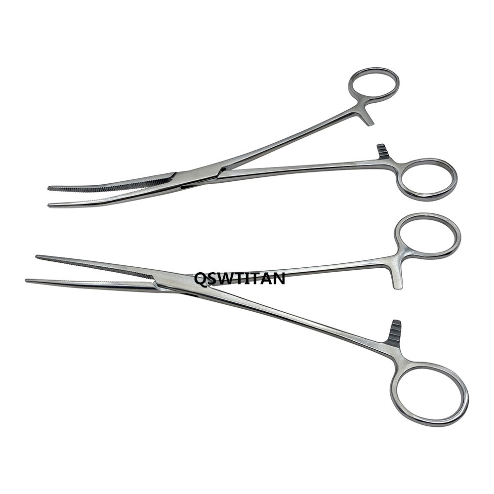 Locking Forceps Artery Surgical Clamp Curved Straight Tip Hemostatic Forceps