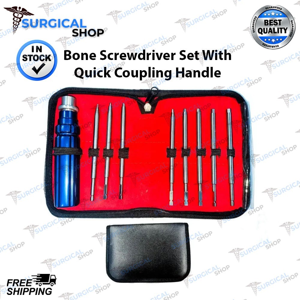 Bone Screwdriver Set With Quick Coupling Handle Surgical Instruments Set