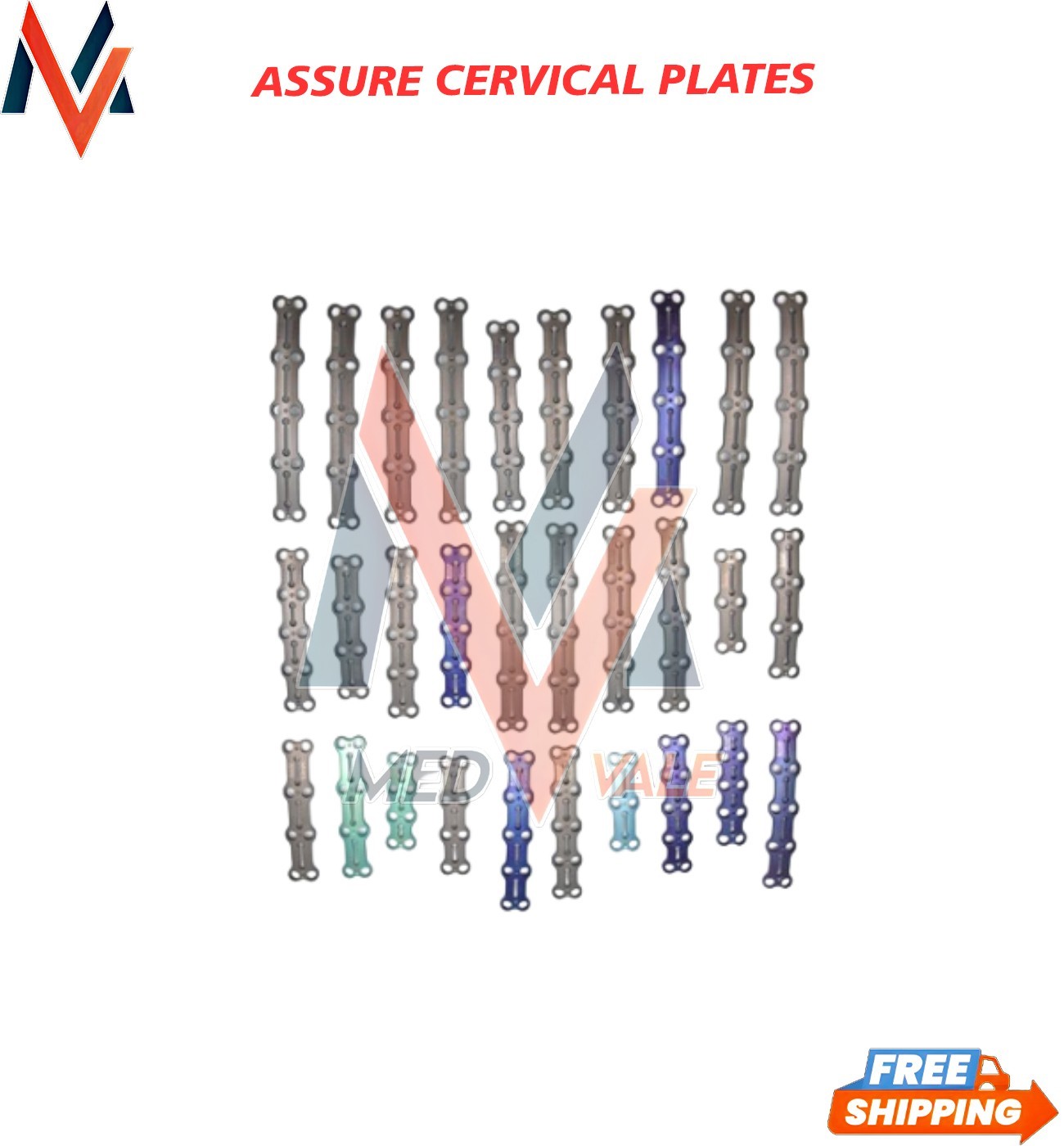 Assorted Lot of Globus Medical ASSURE Cervical Plates