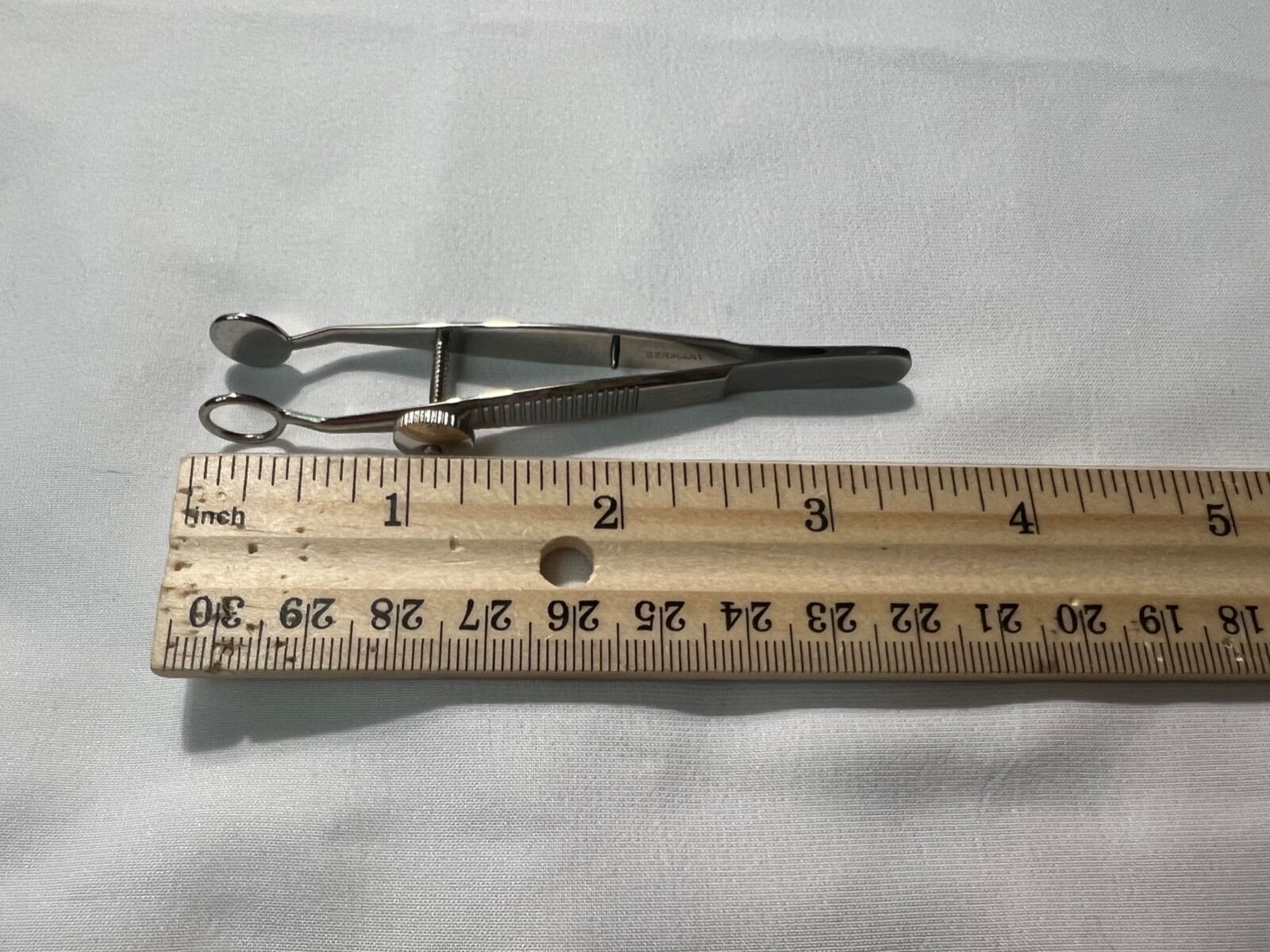 Storz E2630 Lambert Chalazion Small Forceps 10mm Lower X 8mm Upper Plates 3.6″ L