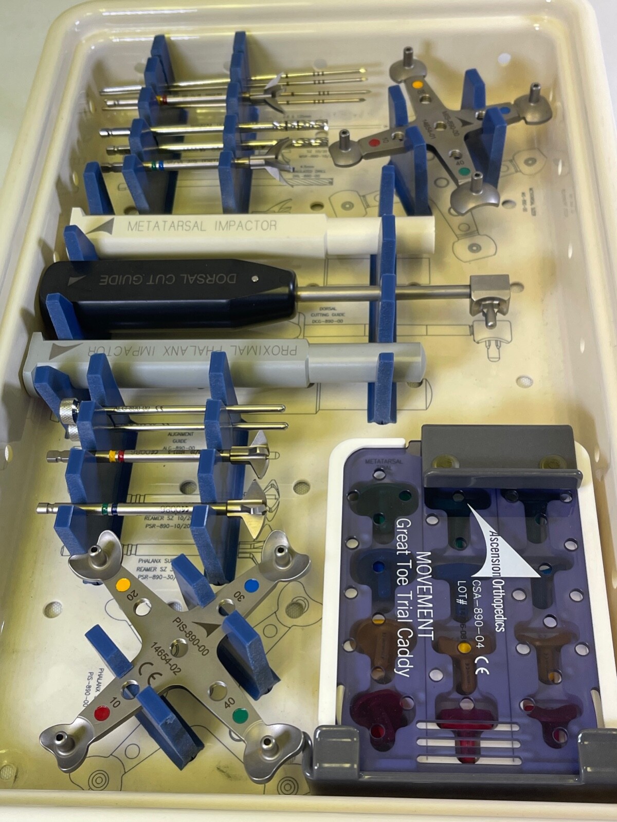 Ascension Orthopedics CSA-890-02 MOVEMENT Great Toe System w/ Sterilization Case