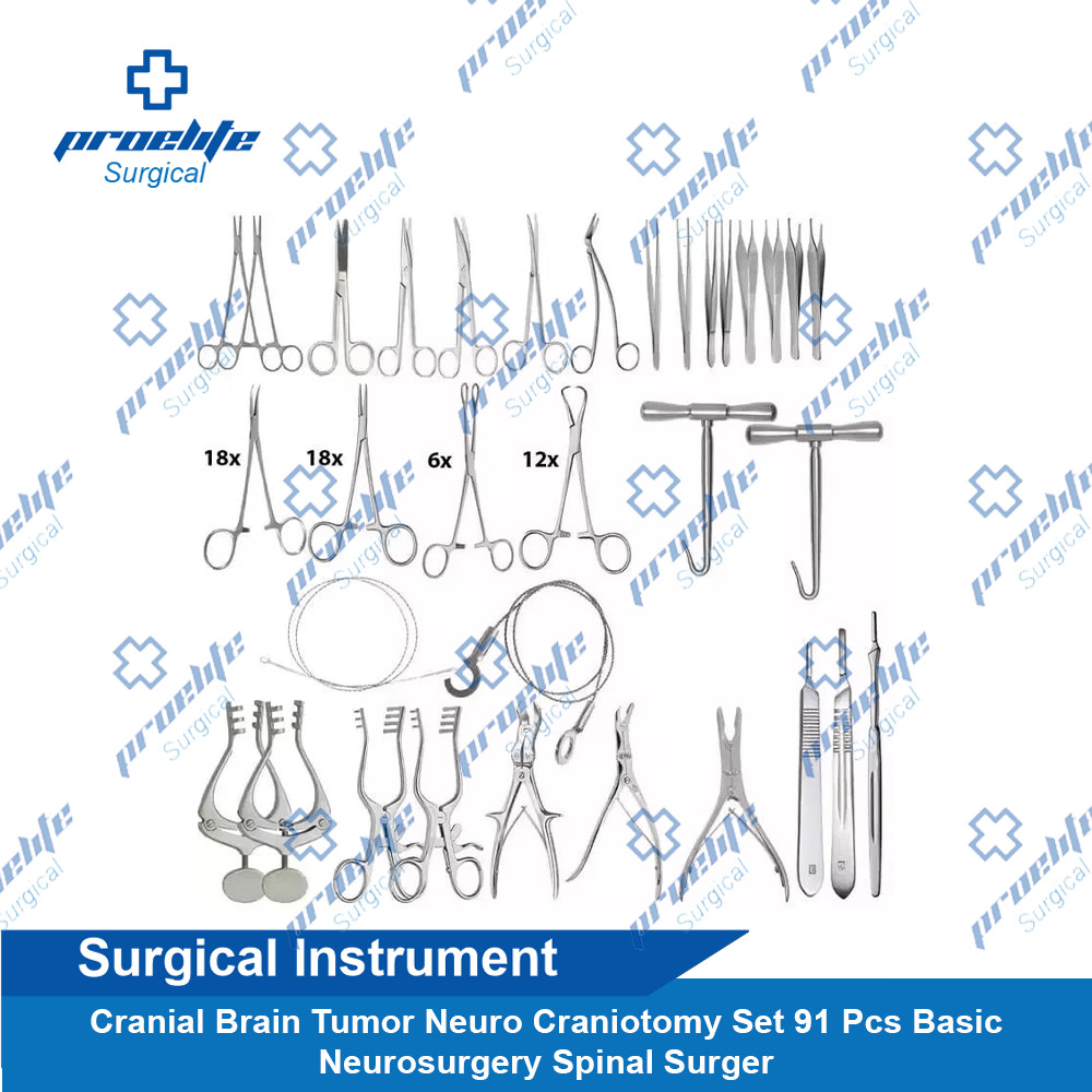 Cranial Brain Tumor Neuro Craniotomy Set 91 Pcs Basic Neurosurgery Spinal Surger