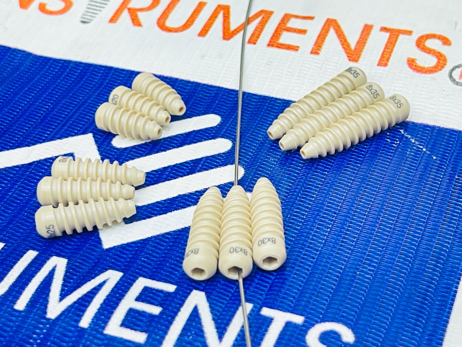 Interference-ACL Hex-Headless Screws Dia: 8mm (Length 20 to 35mm) , 21Pcs PEEK