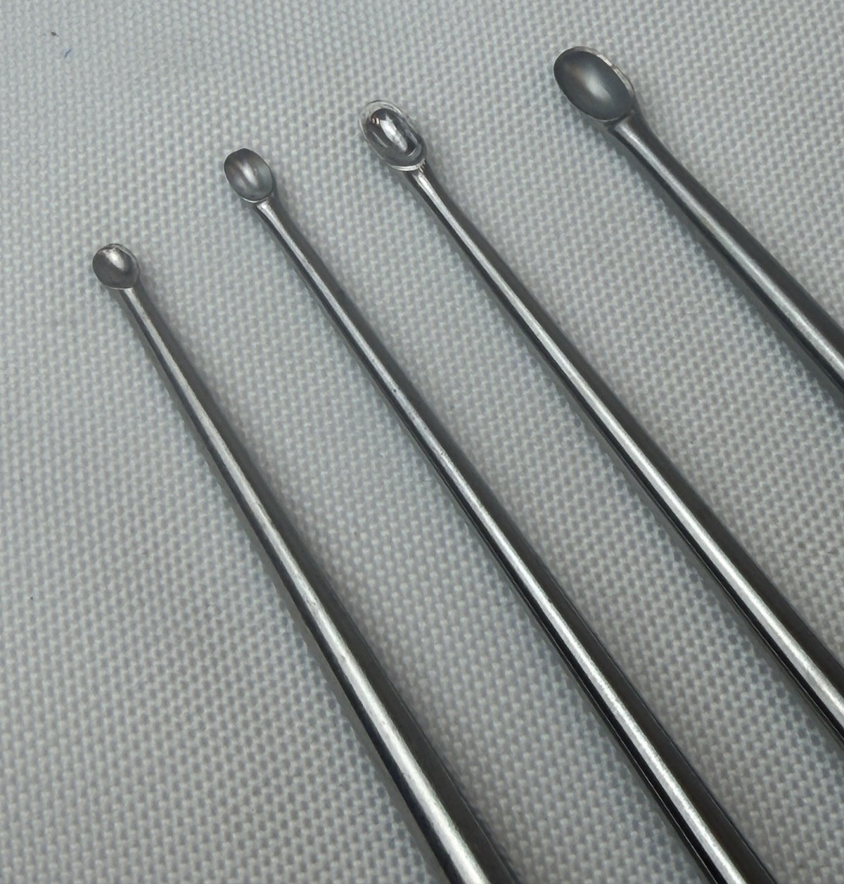 Set of 9 Millennium 9″ Brun Bone Curettes Reverse & Forward Angle Straight Neuro