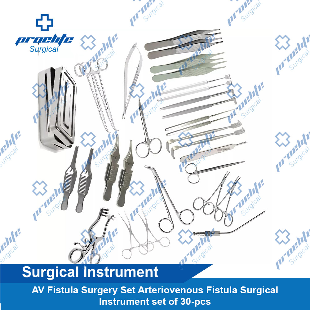AV Fistula Surgery Set Arteriovenous Fistula Surgical Instrument set of 30-pcs