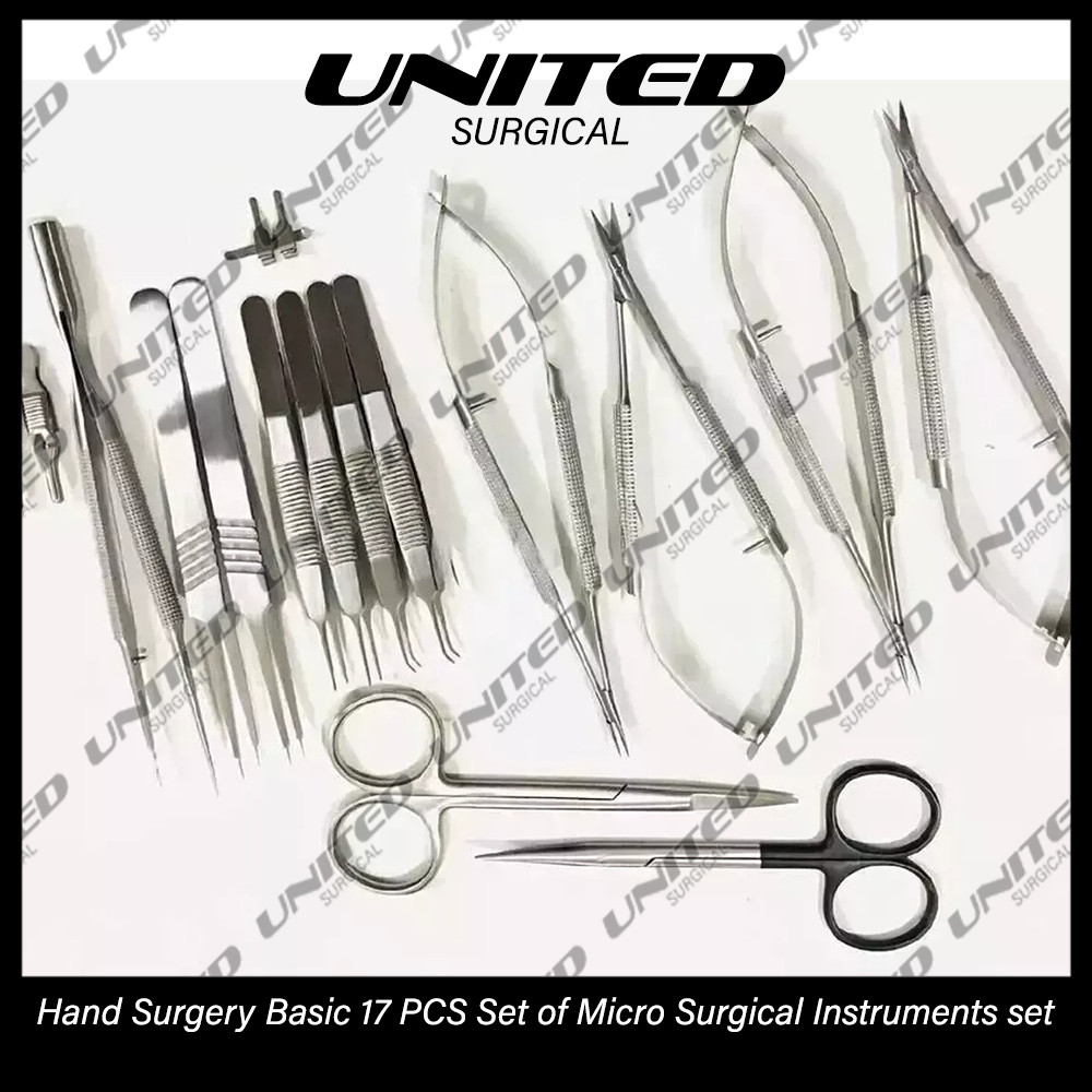 Hand Surgery Basic 17 PCS Set of Micro Surgical Instruments set