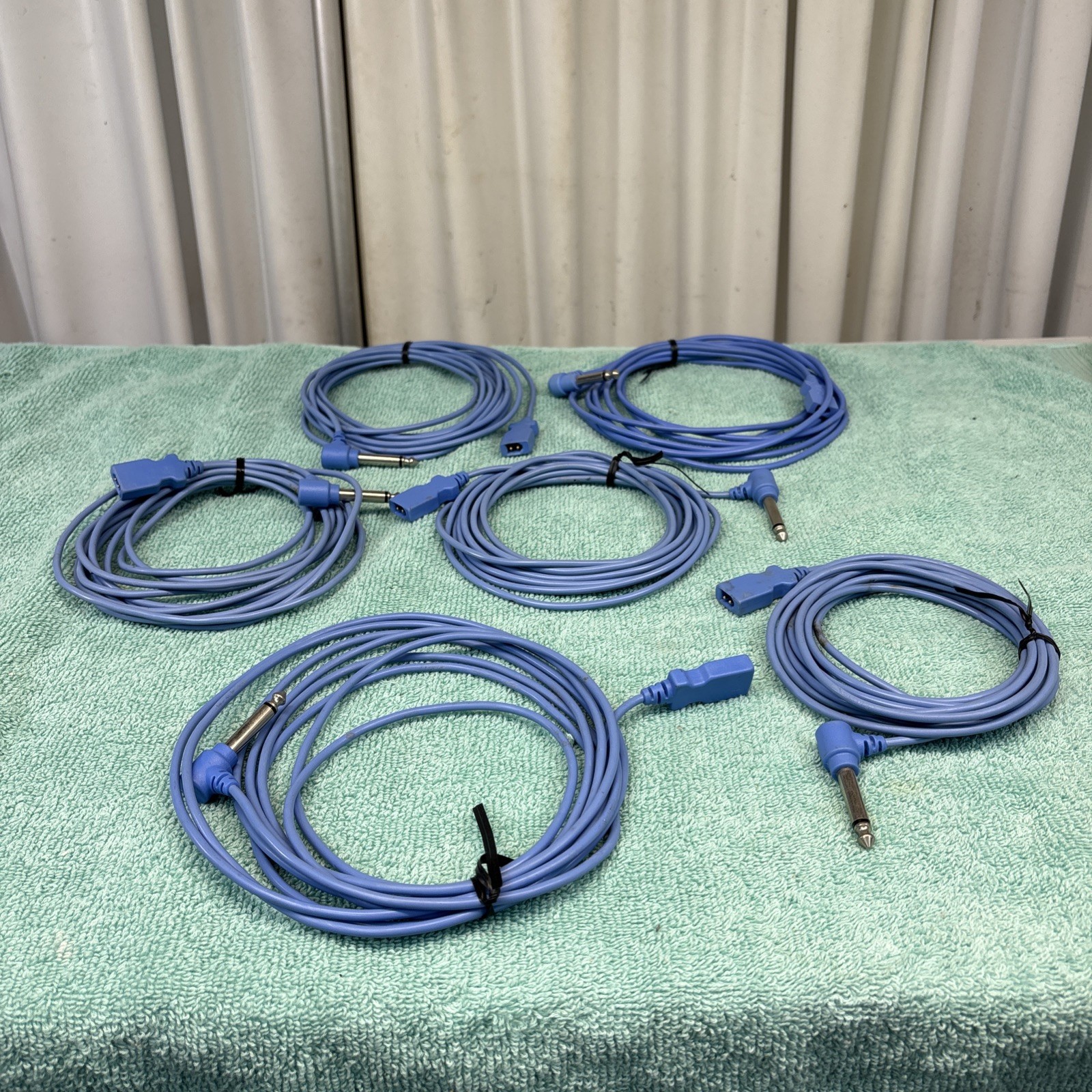 Lot of (6) Medical Temperature Cable Extension Adaptor 2 Pin Custom Connector