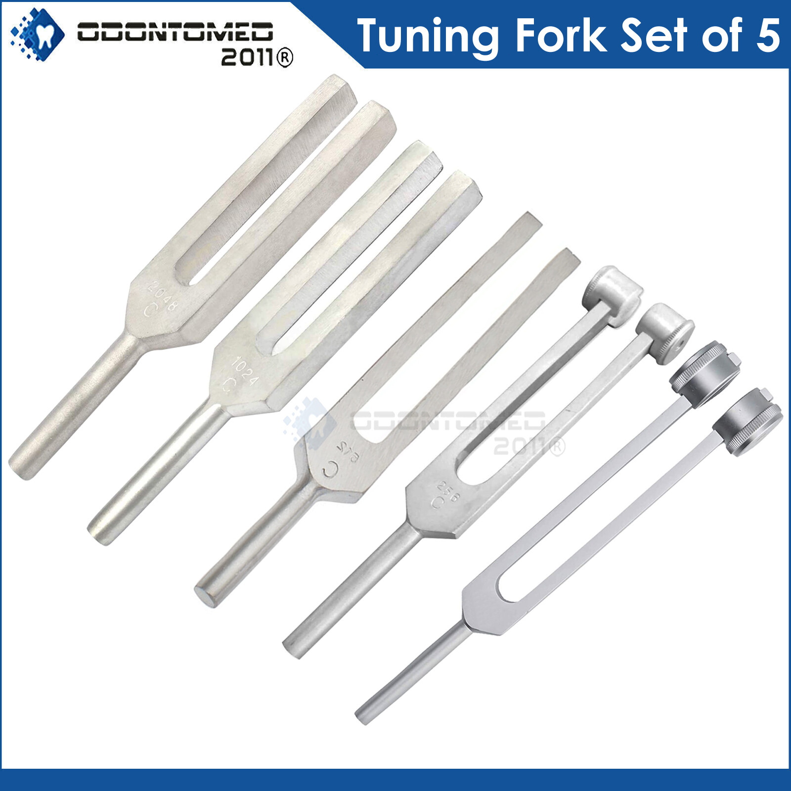 5 Tuning Fork Set Medical Surgical Chiropractic Physical Diagnostic instruments